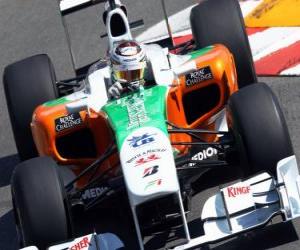 пазл Адриан Сутиль - Force India - Монте-Карло, 2010